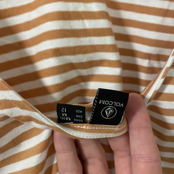 Volcom size medium swoop back striped t shirt dress - Picture 3 of 3